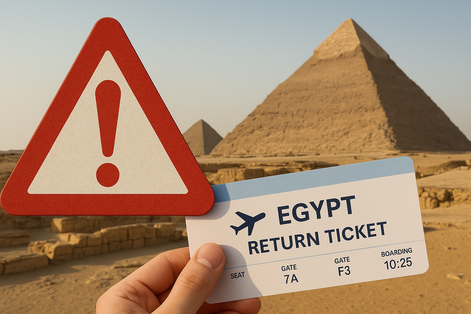 Attention! A return ticket is required for entry into Egypt from June 12, 2025, to June 19, 2025!